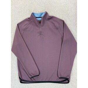 Rhone 1/4 Zip RISE Waffle Athletic Fit Pullover (Men's Large) Purple